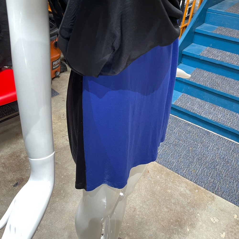 ASOS Black sheer top with black & blue undercover - Picture 5 of 8